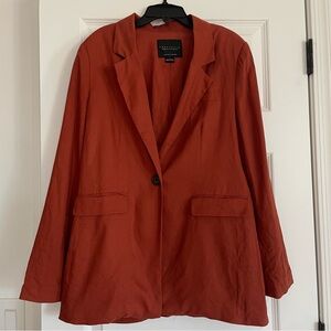 Sanctuary Linen Blend Women's Rust Orange Blazer